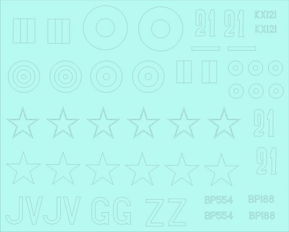 1/32 Masks for H.Hurricane Mk.IId