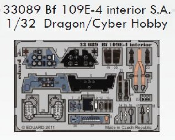 1/32 Bf 109E-4 interior S.A. Dragon/Cyber Hobby