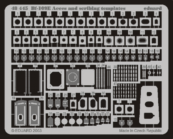 Bf 109E access and scribing templates  (TAM)