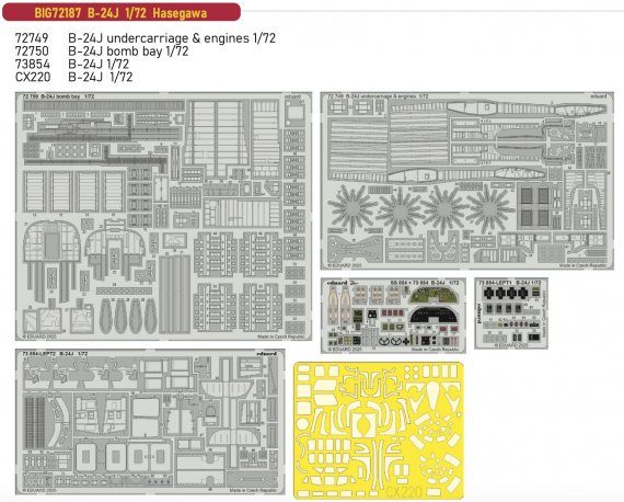 Eduard BiG-Ed B-24J Liberator Set de d�taillage 1/72