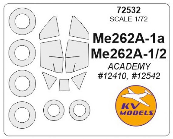 1/72 Messerschmitt Me-262A + wheels masks