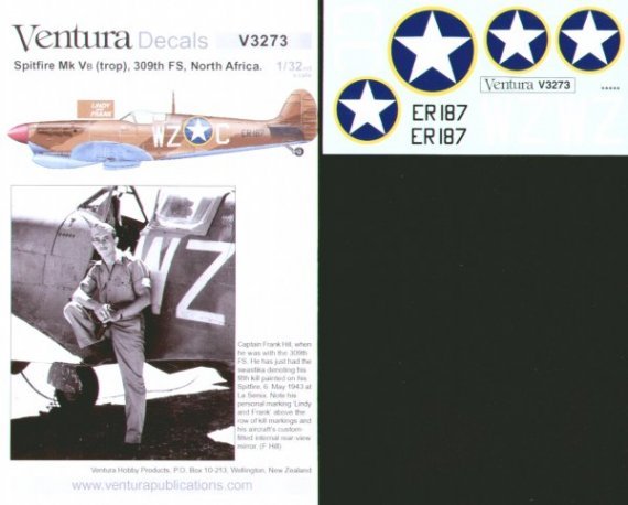 Ventura D�calcomanies Spitfire Mk.V Tropical 1/32