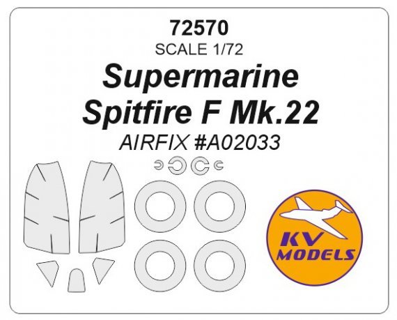 1/72 Supermarine Spitfire F Mk.22 + wheels masks