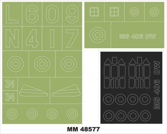 1/48 Ms 406 canopy masks outside & inside