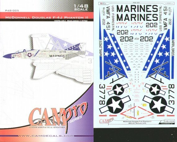 CAM PRO 1/48 F-4J Phantom VMFA-451 Warlords 1976