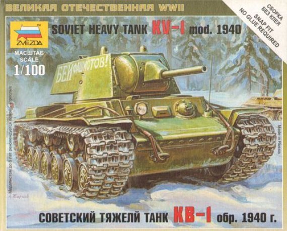 Zvezda Panzer KV-1 Sowjetisch 1/100 15mm