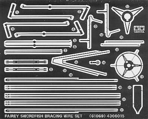 Swordfish strut bracing set etched