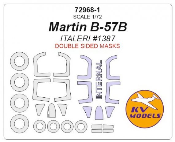 1/72 Martin B-57 Canberra Night Hawk Double-sided masks