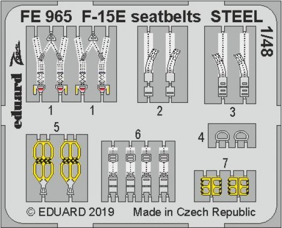 1/48 F-15E seatbelts STEEL