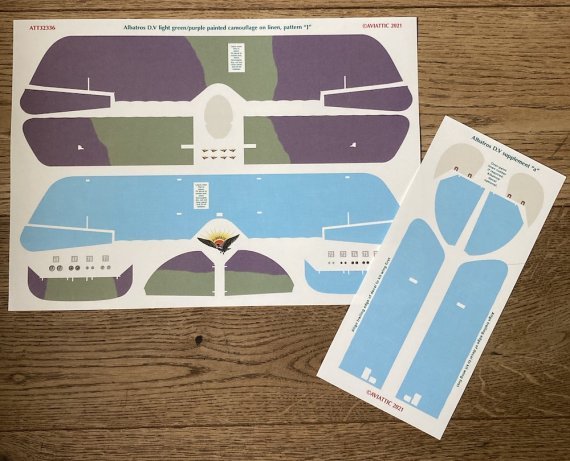 1/32 Albatros D.V light green/purple painted camo pattern J