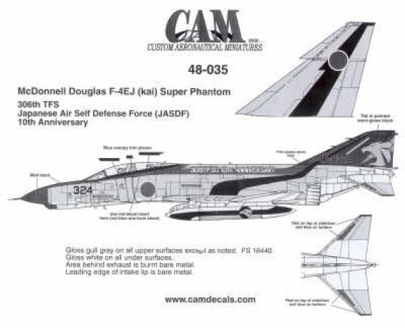1/48 F-4E PhantomJ (Kai) 306 TFS 10th Anniversary Japanese ASDF