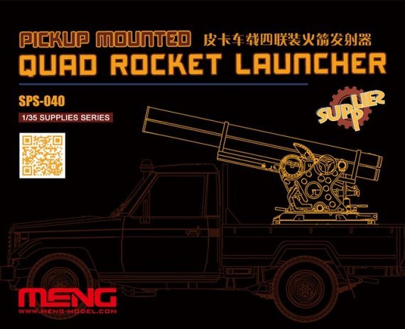 1/35 Pick-Up Mounted Quad Rocket Launcher