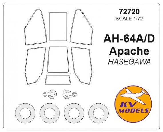 1/72 McDonnell-Douglas AH-64 Apache paint masks