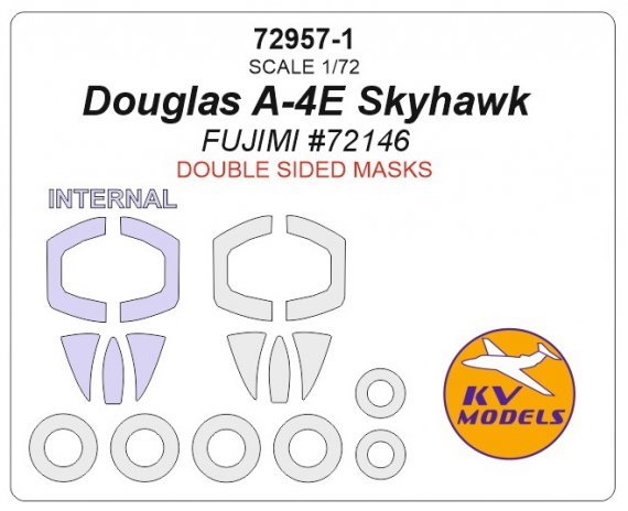 1/72 Douglas A-4E Skyhawk Double-sided and wheels masks