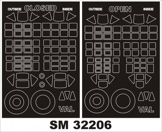 1/32 Aichi D3A1 Val canopy frame paint mask for Infinity