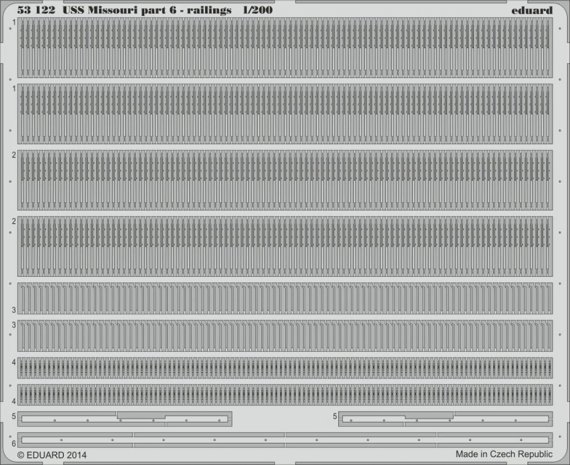 1/200 USS Missouri part 6  railing (TRUMP)