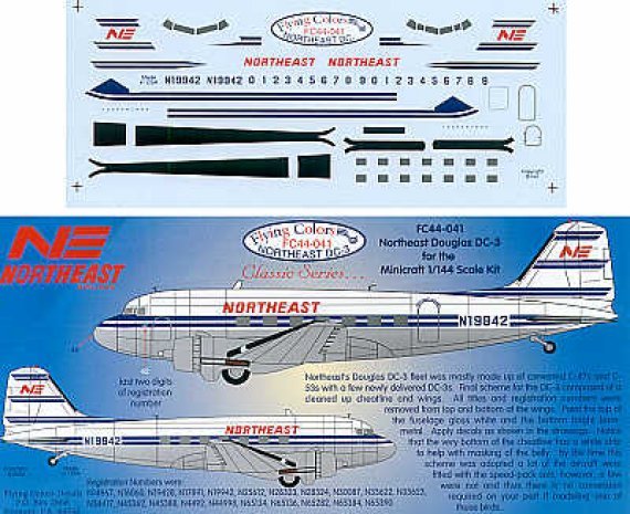 Douglas DC-3 Dakota Northeast N19942 1/144
