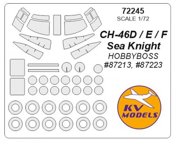 1/72 Boeing Vertol CH-46D / E / F Sea Knight paint masks