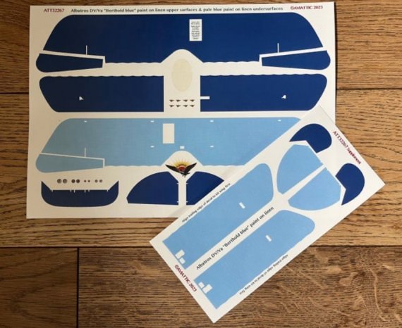 1/32 Albatros D.V/D.Va Berthold blue paint on linen upper surfac