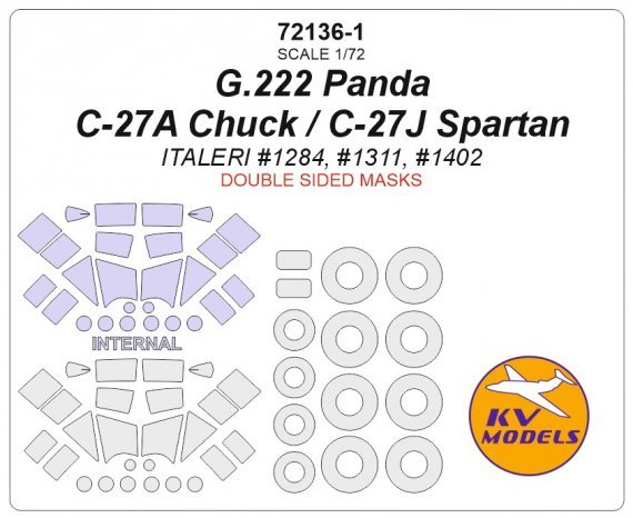 1/72 Alenia G.222 Panda, C-27A Chuck, C-27J Spartan Double sided