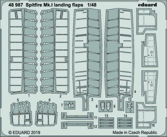 1/48 SET Spitfire Mk.I landing flaps