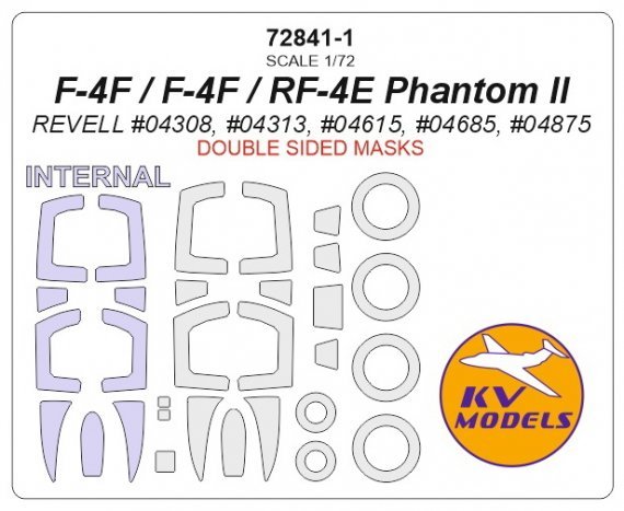 1/72 McDonnell F-4F / RF-4E Phantom doubl side mask for Revell