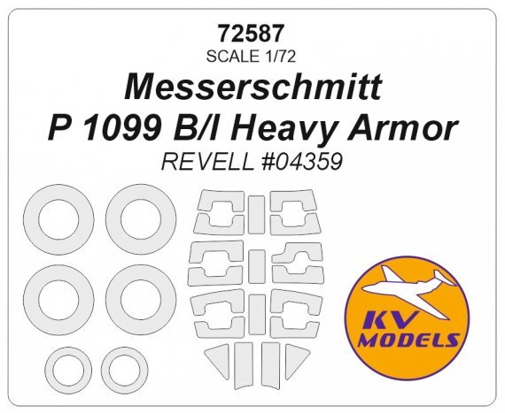 1/72 Messerschmitt P 1099 B/I Heavy Armor masks for Revell