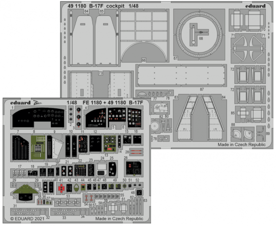 1/48 SET B-17F cockpit