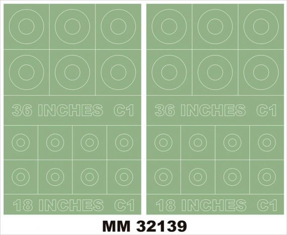 1/32 Raf Roundels Type C1 2 insignia masks for
