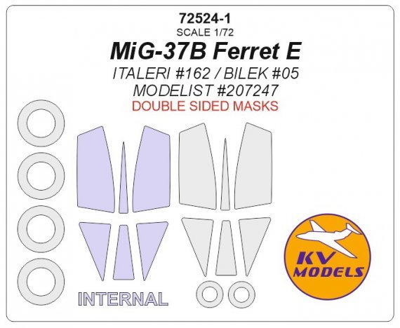 1/72 Mikoyan MiG-37B Ferret E Double-sided masks  masks