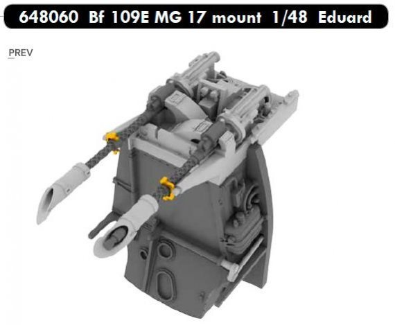 1/48 Bf 109E MG 17 mount (EDU)