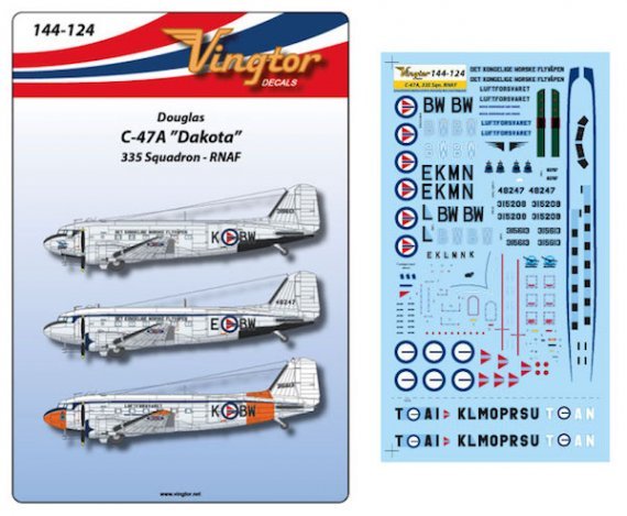 1/144 Douglas C-47A 'Dakota'  335 Squadron, RNAF