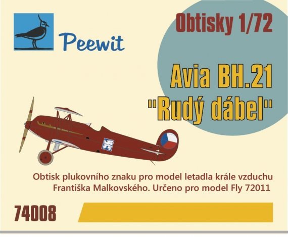 1/72 Decals Avia BH.21 Rudy Dabel