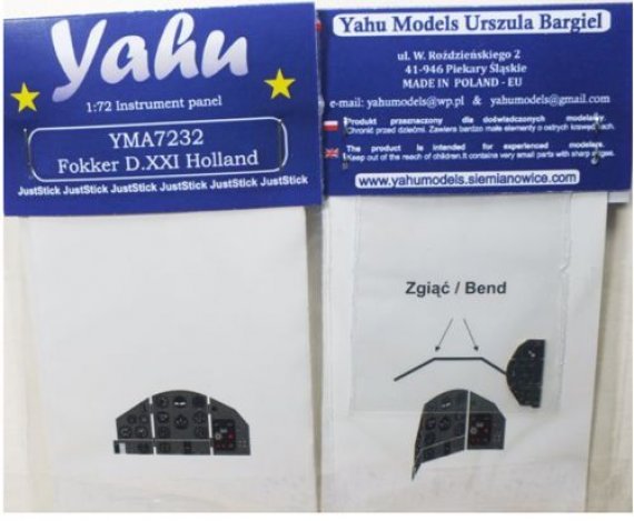 1/72 Fokker D.XXI Dutch	(for MPM and Special Hobby)