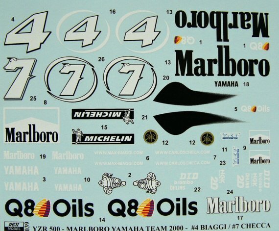 1/12 Yamaha YZR 500 GP Marlboro Team 2000