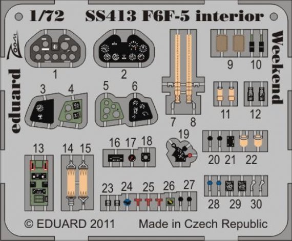 1/72 F6F-5 interior S.A. (EDU)