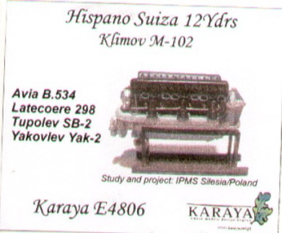 1/48 Hispano Suiza 12Ydrs/Klimov M-102