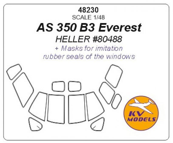 1/48 As 350 B3 Everest Masks for imitation rubber seals of the w