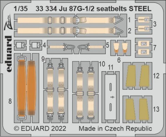 1/35 Ju 87G-1/2 seatbelts STEEL