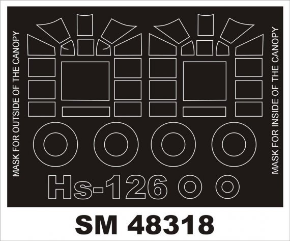 Montex 1/48 Hs-126 Canopy Paint Masks ICM