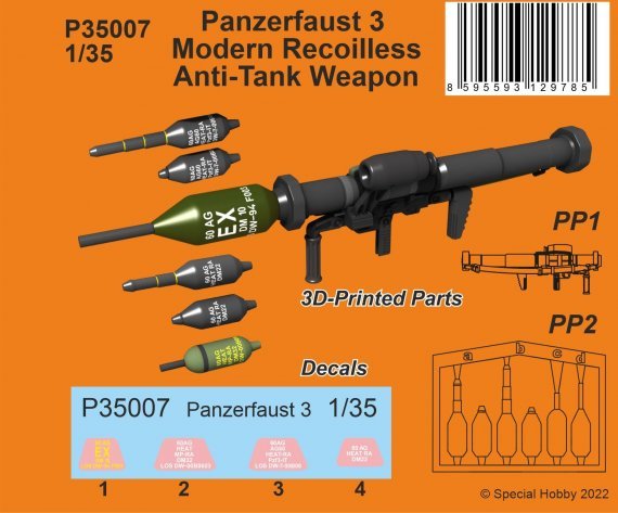 1/35 Panzerfaust 3 Modern Recoilless Anti-Tank Weapon