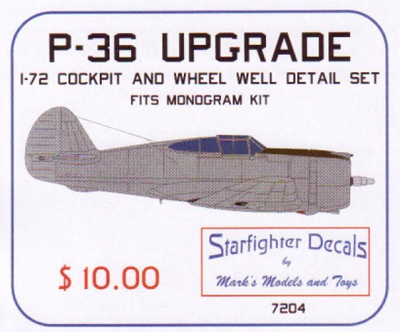 Upgrade-Set P-36 Hawk 1/72 Monogram Cockpit Komplett