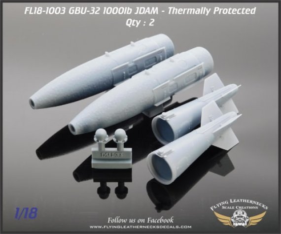 1/18 GBU-32 1000lb Jdam with DSU-33 Thermally Protected bombs