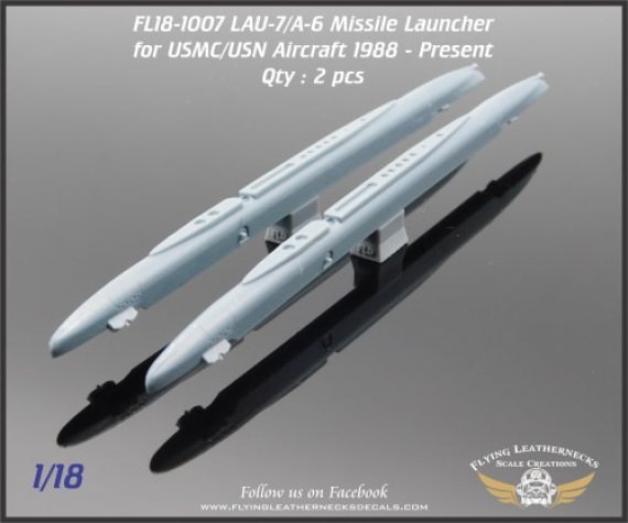 1/18 LAU-7/A-6 Missile Launchers for the McDonnell-Douglas AV-8B