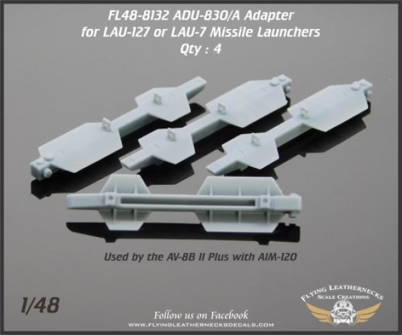 1/48 ADU-830/A Adapter for LAU-127 or LAU-7 missile launchers