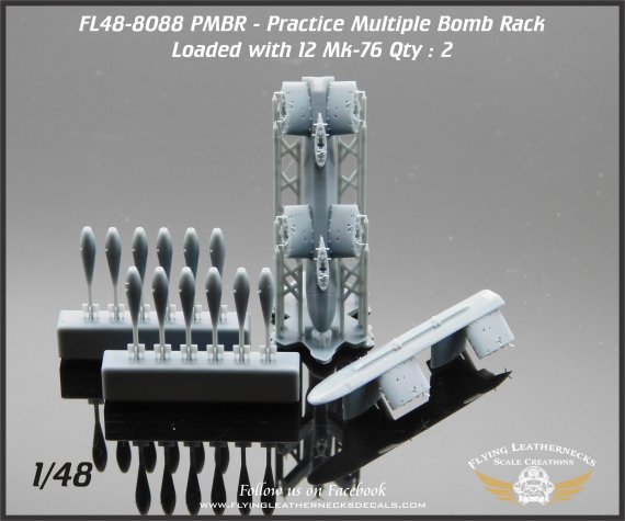 1/48 Pmbr practice multiple bomb rack Loaded with Mk-76 2