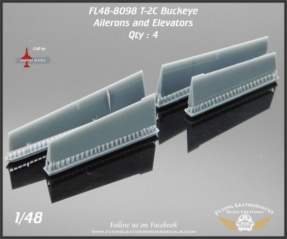 1/48 North-American T-2 Buckeye Flaps and Ailerons