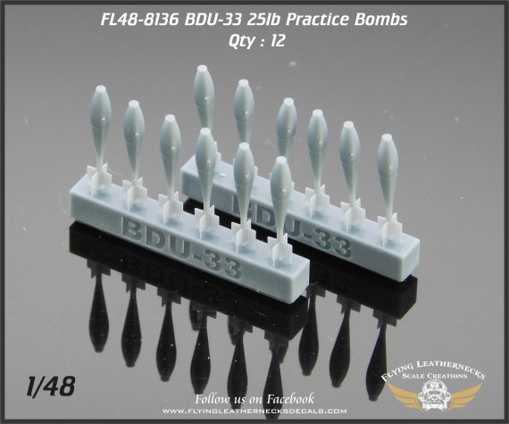 1/48 BDU-33 25lb Practice Bombs 12