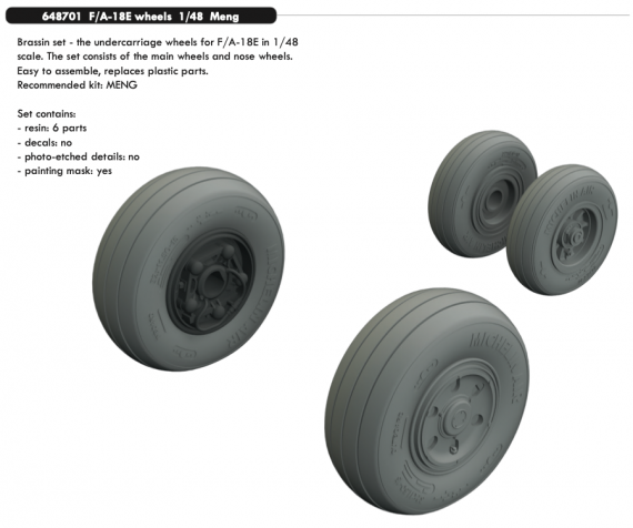 Brassin 1/48 F/A-18E wheels