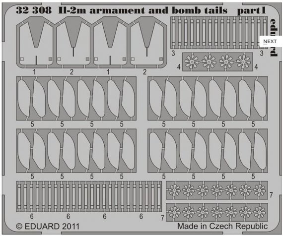 1/32 Il-2m armament and bomb tails (HOBBYB)